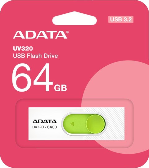 Adata Pendrive UV320 64GB USB 3.2 Gen1 Biały