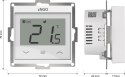 ENGO Controls E55-W - Regulator temperatury do ramki 55x55, 230V, biały, Internetowy, Wi-Fi