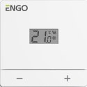 ENGO Controls EASY-BATW - Regulator temperatury, bateryjny, biały, dobowy, natynkowy