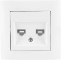 Gniazdo komputerowe podwójne VCX WESA LC 41 Biały Gniazdo komputerowe podwójne VCX WESA LC 41 Biały