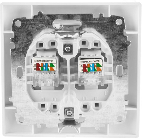 Gniazdo komputerowe podwójne VCX WESA LC 41 Biały Gniazdo komputerowe podwójne VCX WESA LC 41 Biały
