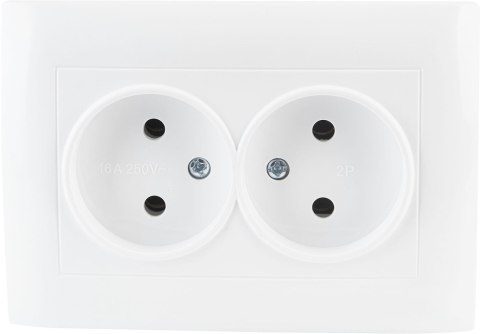 Gniazdo podwójne VCX WESA LC 14 Biały Gniazdo podwójne VCX WESA LC 14 Biały