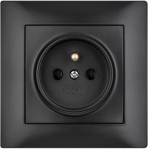 Gniazdo pojedyncze z uziemieniem VCX WESA LC 13 Czarny Gniazdo pojedyncze z uziemieniem VCX WESA LC 13 Czarny