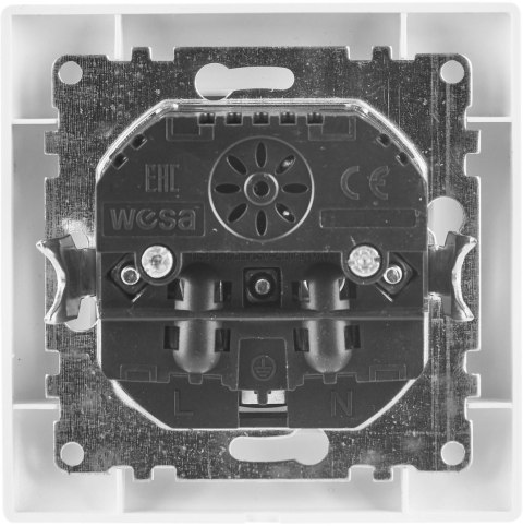 Gniazdo pojedyncze z uziemieniem z USB VCX WESA LC 13A Biały Gniazdo pojedyncze z uziemieniem z USB VCX WESA LC 13A Biały