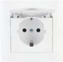 Gniazdo z klapką typ: schuko VCX WESA LC 18 Biały Gniazdo z klapką typ: schuko VCX WESA LC 18 Biały