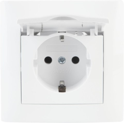 Gniazdo z klapką typ: schuko VCX WESA LC 18 Biały Gniazdo z klapką typ: schuko VCX WESA LC 18 Biały