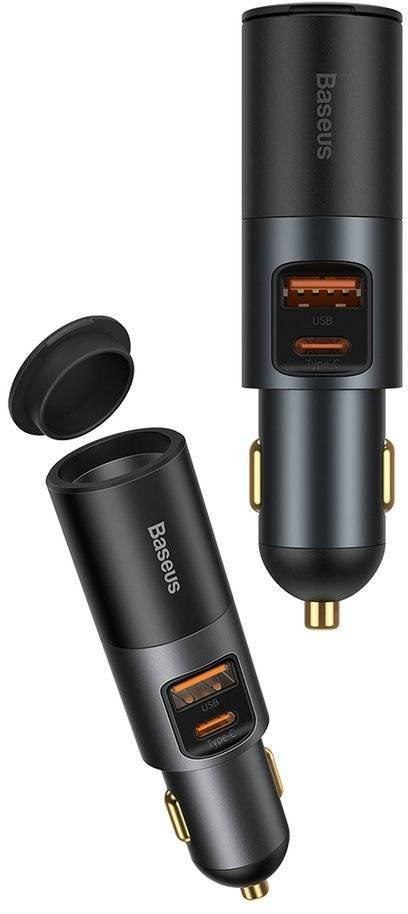 ŁADOWARKA SAMOCHODOWA Baseus Share Together 120W 3A 1x USB-A 1x USB-C PD 30W QC 4.0+