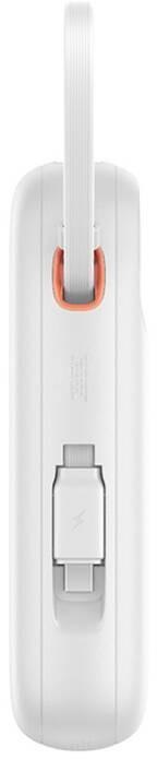 Powerbank Baseus QPow 2 10000mAh 30W z 2 wbudowanymi kablami USB-C - biały