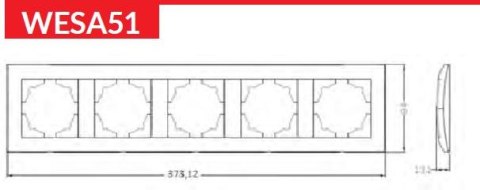 Ramka pięciokrotna VCX WESA LC-51 Ramka pięciokrotna VCX WESA LC-51
