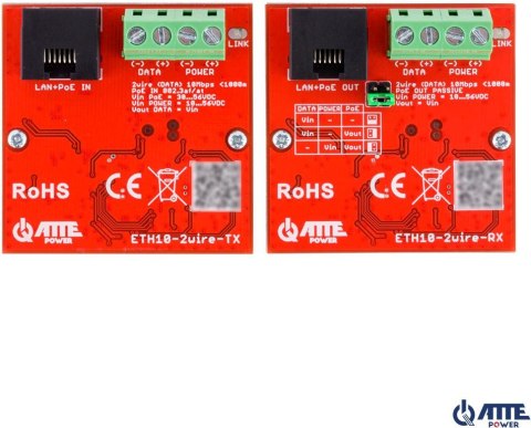 Zestaw konwerterów ATTE ETH10-2wire-A-SET