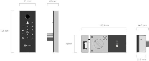 Inteligentny zamek cyfrowy Ezviz DL03 Pro