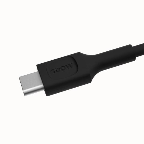 KABEL USB-C / USB-C Greencell PowerFlex 30cm PD 100W czarny silikonowy