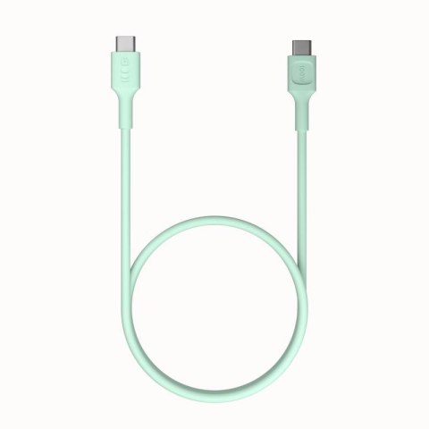KABEL USB-C / USB-C Greencell PowerFlex 30cm PD 100W zielony silikonowy