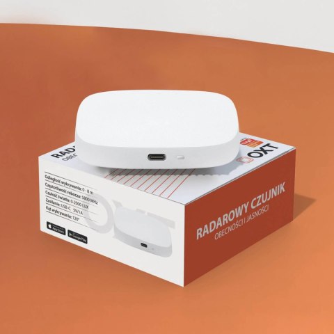 OXT Czujnik radar obecności jasności USB WiFi TUYA T155