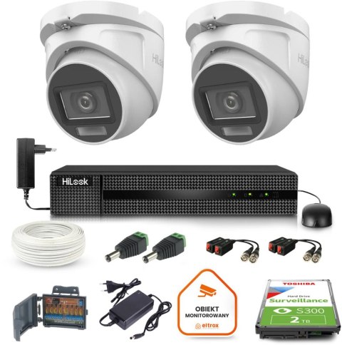 Zestaw monitoringu Hilook 2 kamer 5MPx TVICAM-T5M-20DL z dyskiem 2TB