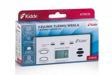 Czujnik czadu z wyświetlaczem Kidde K7DCO