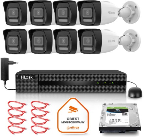 Zestaw monitoringu Hilook 8 kamery IP IPCAM-T4-P