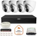 Zestaw monitoringu IP BCS Point 4x Kamera BCS-P-EIP28FWR3-Ai2 Rejestrator z dyskiem