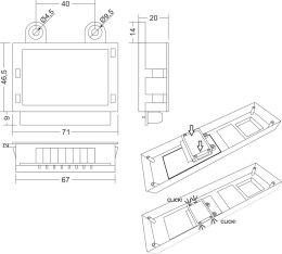 ACO CDN-U Moduł sygnalizacyjny z funkcją automatycznego otwierania drzwi.
