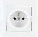 Gniazdo pojedyncze z uziemieniem VCX WESA LC 13 Biały