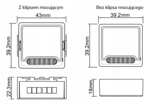 Moduł OXT mini ściemniacz 2 obwody WiFi TUYA