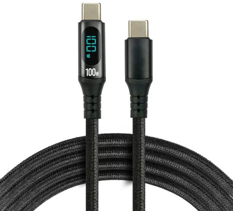 KABEL USB-C / USB-C LCD everActive CBB-2PD5L 200cm 20V 5A 100W