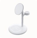 ŁADOWARKA INDUKCYJNA Greencell MagScape 3w1 15W MagSafe IPhone AirPods Apple Watch