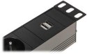 Listwa zasilająca 6 gniazd Schuko PD-6/R-USB