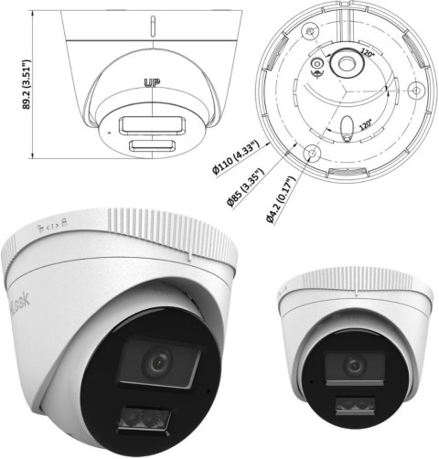 Kamera IP Hilook by Hikvision kopułka 4MP IPCAM-T4-30DL Opakowanie zbiorcze 4 szt.