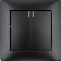 Łącznik podwójny z podświetleniem VCX WESA LC 04C Czarny