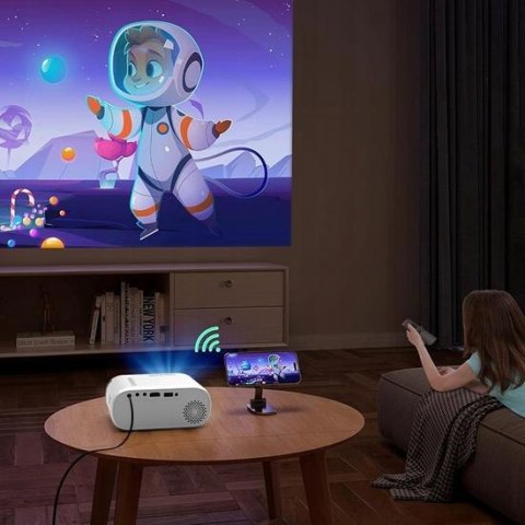 Mini Projektor Zenwire D300S Przenośny Rzutnik WiFi Full HD