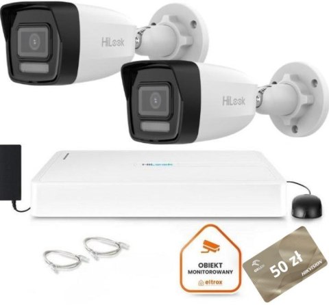 Zestaw do monitoringu Hilook 2 kamery IP IPCAM-B8-30DL/A z dyskiem 1TB