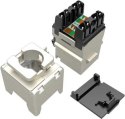 Moduł Keystone szybkozaciskowy narzędziowy SOLARIX Cat.6 STP RJ45 srebrny