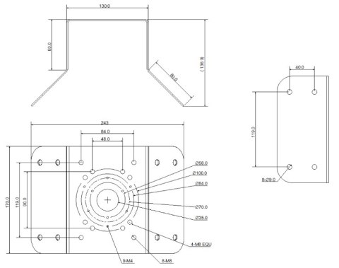 Uchwyt adapter narożny MT-P151