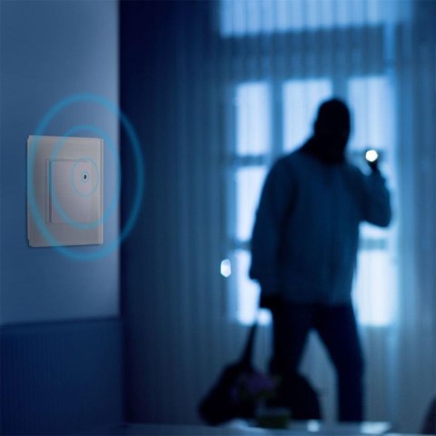 Czujnik ruchu mikrofalowy ścienny podtynkowy dopuszkowy biały 1200W/300W V-TAC VT-8084 5 lat gwarancji