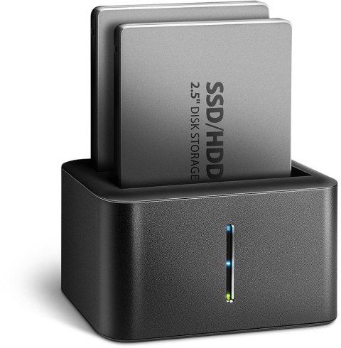 Stacja dokująca MINI AXAGON ADSA-D25 USB 3.2 Gen 1 - 2x SATA 6G 2.5" SSD/HDD CLONE