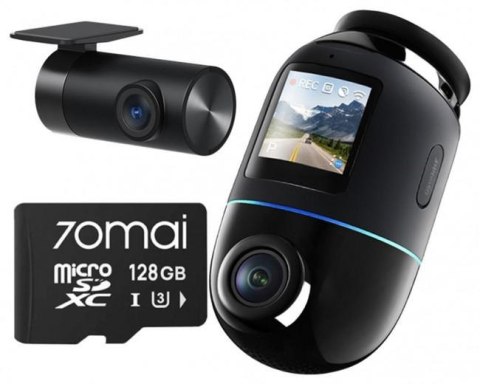 Wideorejestrator 70mai X800 4K Dual Czarna + karta 70mai SD 128GB