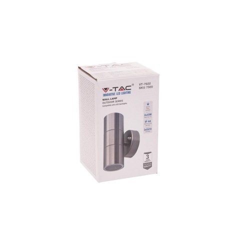 Kinkiet ogrodowy V-TAC GU10 kwasówka IP44 góra dół VT-7622