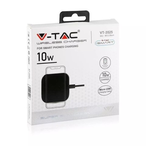Ładowarka indukcyjna V-TAC 5W/7,5W/10W 2A czarna VT-3525