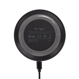 Ładowarka indukcyjna bezprzewodowa 5A 10W czarna okrągła V-TAC VT-1210