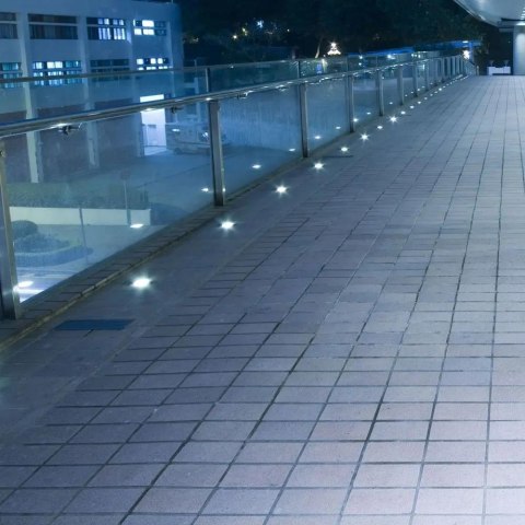 Oprawa gruntowa ogrodowa najazdowa okrągła stal szczotkowana GU10 IP65 V-TAC VT-7677