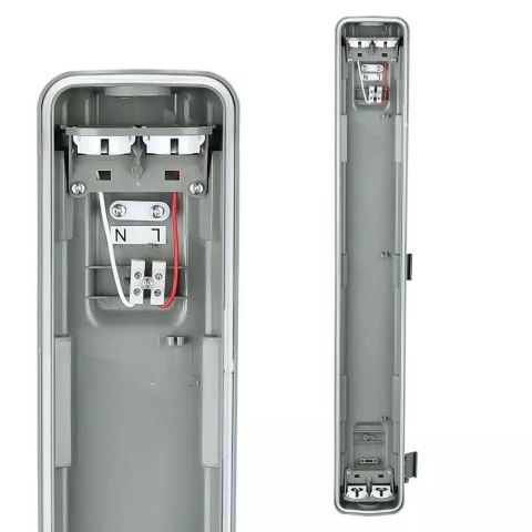 Oprawa hermetyczna LED V-TAC PC/PC 150cm (2 x 22W) (tuby LED w zestawie) VT-15022 6400K 4000lm