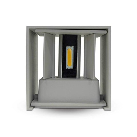 Oprawa ścienna V-TAC 12W LED góra dół regulowana chip BRIDGELUX szary kwadrat IP65 VT-759-12 4000K 1100lm