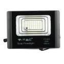 Projektor LED solarny V-TAC 12W czarny IP65 pilot timer VT-25W 6000K 550lm