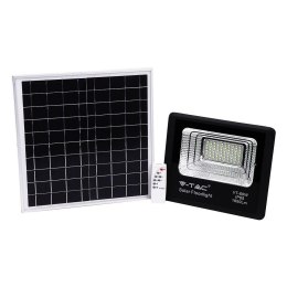 Projektor LED solarny V-TAC 20W czarny IP65 pilot timer VT-60W 6000K 1650lm