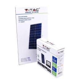 Projektor LED solarny V-TAC 40W czarny IP65 pilot timer VT-200W 4000K 3100lm