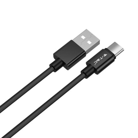 Przewód USB V-TAC typ C 1M czarny seria platinum VT-5334