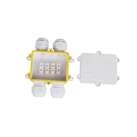 Puszka złączka mufa hermetyczna 4x4Pin biała 0.5-4mm2 średnica przewodu 8-12mm IP68 V-TAC VT-871