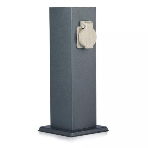Słupek ogrodowy V-TAC 2 gniazda 30cm 2x16A 3600W IP44 grafit VT-1155-1