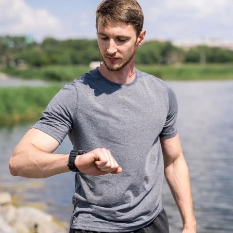 Sportowy zestaw słuchawkowy bluetooth V-TAC 500mAh czerwony V-TAC VT-6166